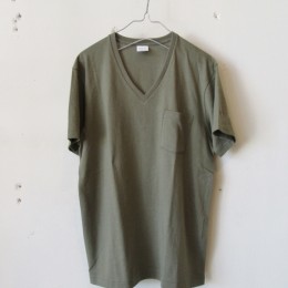 US Cotton V-Neck T-Shirt S/S (OLIVE)