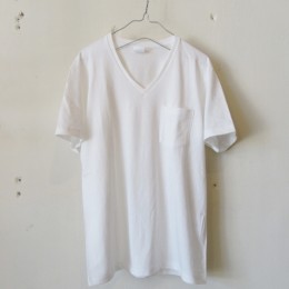 US Cotton V-Neck T-Shirt S/S (WHITE)