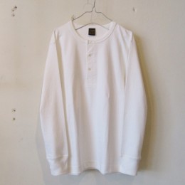 Henly Neck L/Sleeve Tube T-Shirt (WHITE)