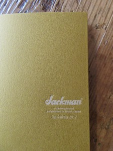 ということで、「Jackman F&W 2017」のカタログも届いてますよ！。（ご興味がございましたらこちらも是非。）