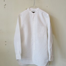 Banded Collar Shirt (WHITE)