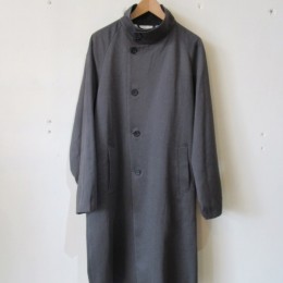 Stand Collar Long Coat (Gray)