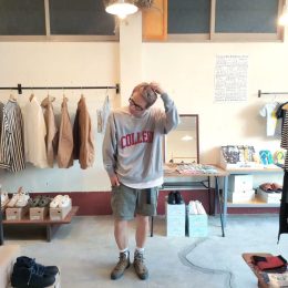 モデル：イメージはダメージ（・・はぁ！？）の、店主　172cm,57kg/着用サイズ：2（GREY着用）