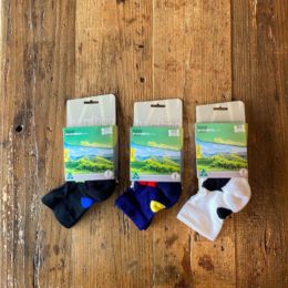 (ひだりから)Black x Blue x Lime, Navy x Yellow x Red, White x Black になります。